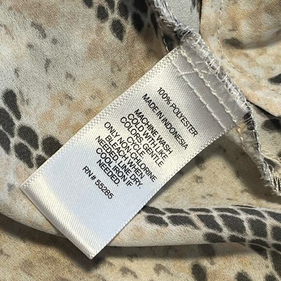 Express The Portofino Snake Skin Print Button Down Classic Shirt Size XS - Picture 6 of 10